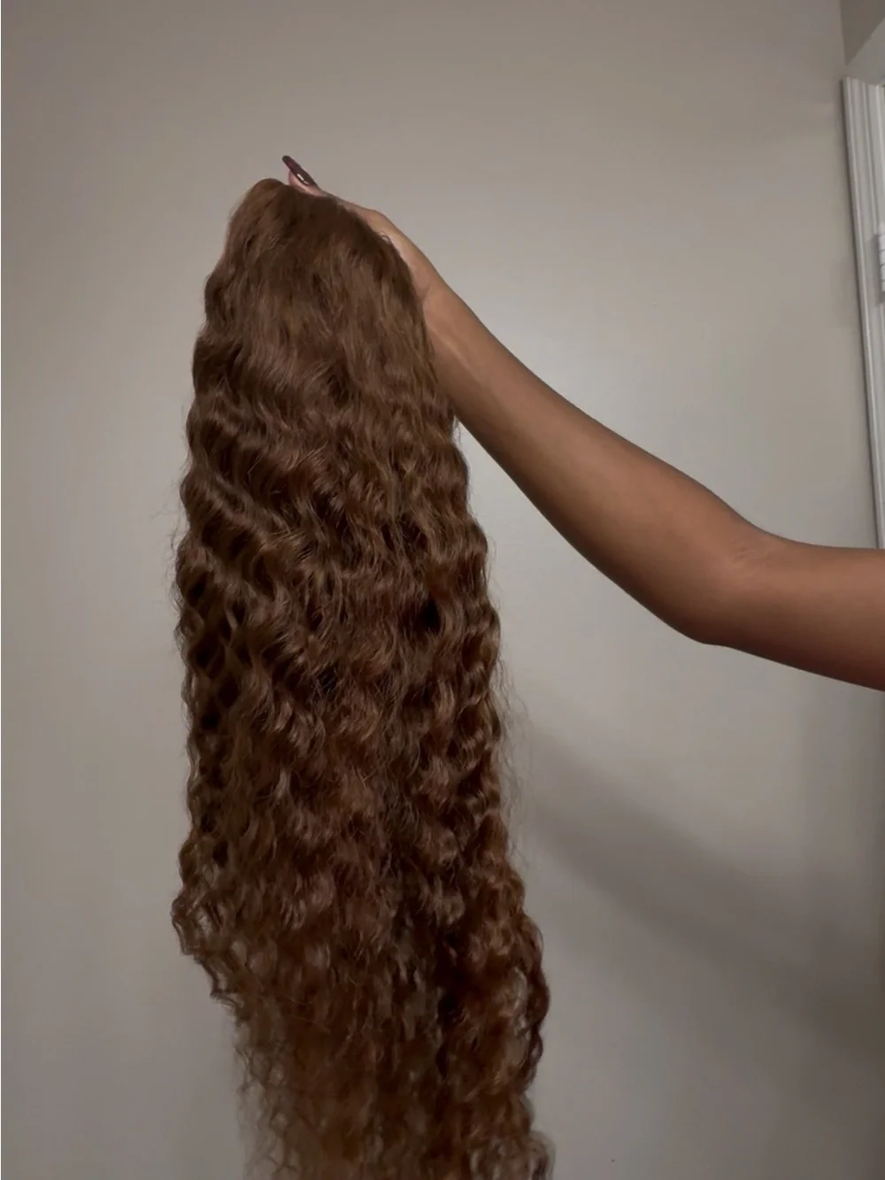 30” Chocolate brown deep wave wig 13x6